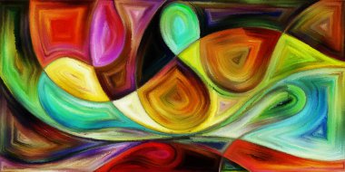 Modern sanatın konuda dalgalı formlarının arka plan