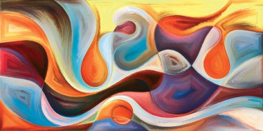 Arka plan modern sanatın konuda eğri şekiller oluşur