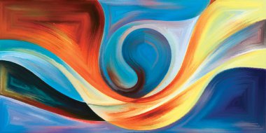 Arka plan modern sanatın konuda eğri şekiller oluşur