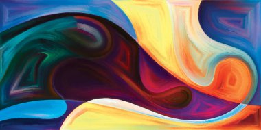 Arka plan modern sanatın konuda eğri şekiller oluşur