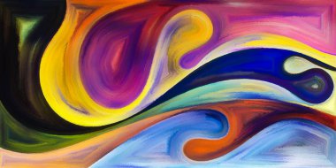 Arka plan modern sanatın konuda eğri şekiller oluşur