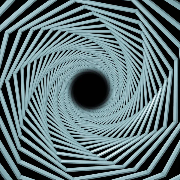 Vortex Square Rendering Rotating Lines Spinning Center — Stock Photo, Image