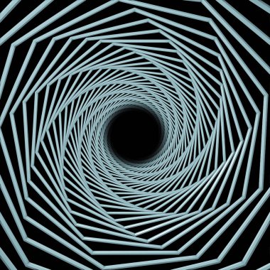 Girdap Meydanı'nda. merkezi etrafında dönen satırları dönen 3d render