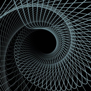 Girdap Meydanı'nda. merkezi etrafında dönen satırları dönen 3d render