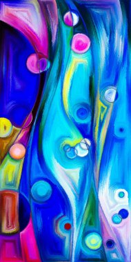 Çağdaş sanat konularındaki çember ve eğrilerin soyut arkaplanı