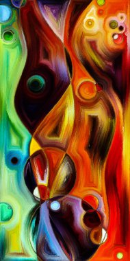 Çağdaş sanat konularındaki çember ve eğrilerin soyut arkaplanı