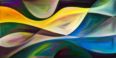 Arka plan modern sanatın konuda eğri şekiller oluşur