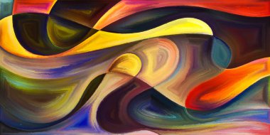Arka plan modern sanatın konuda eğri şekiller oluşur