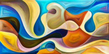 Arka plan modern sanatın konuda eğri şekiller oluşur