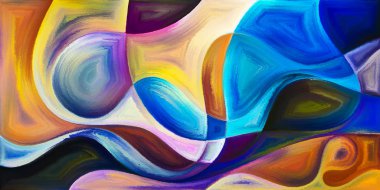 Arka plan modern sanatın konuda eğri şekiller oluşur