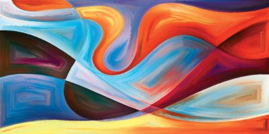 Arka plan modern sanatın konuda eğri şekiller oluşur