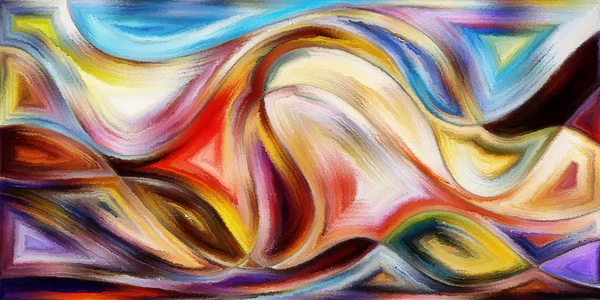 現代美術のテーマに波状の形態の抽象的な背景 — ストック写真