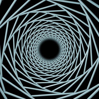 Girdap Meydanı'nda. merkezi etrafında dönen satırları dönen 3d render