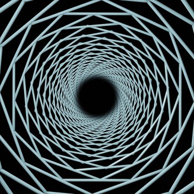 Girdap Meydanı'nda. merkezi etrafında dönen satırları dönen 3d render