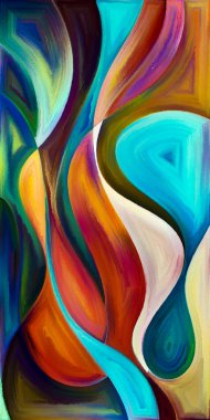 Arka plan şekilleri ve eğrileri modern sanatın konuda oluşur