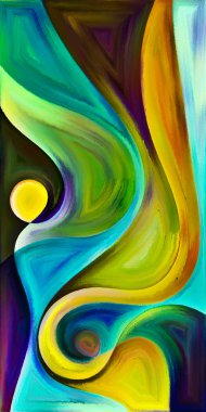 Arka plan şekilleri ve eğrileri modern sanatın konuda oluşur