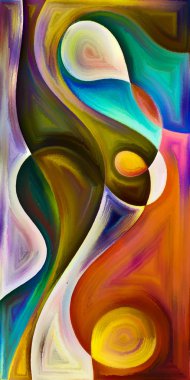 Arka plan şekilleri ve eğrileri modern sanatın konuda oluşur