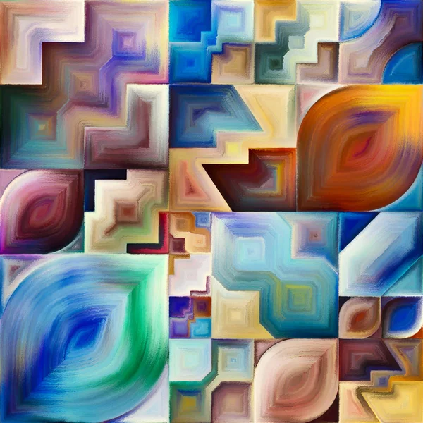 Абстрактный Фон Состоящий Фрагментов Цветной Формы Тему Современного Искусства — стоковое фото