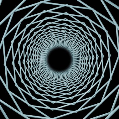 Girdap Meydanı'nda. merkezi etrafında dönen satırları dönen 3d render