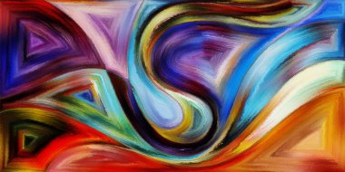 Modern sanatın konuda dalgalı formlarının arka plan