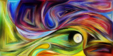 Modern sanatın konuda dalgalı formlarının arka plan