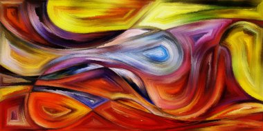 Modern sanatın konuda dalgalı formlarının arka plan