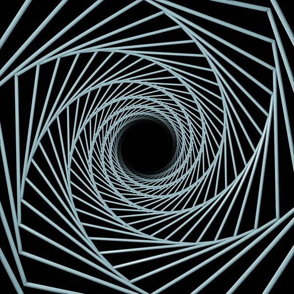 Girdap Meydanı'nda. merkezi etrafında dönen satırları dönen 3d render