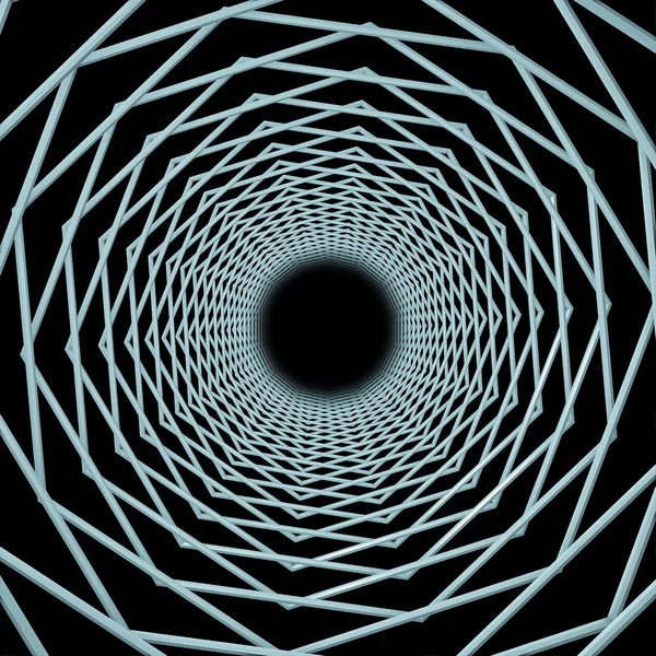 Girdap Meydanı'nda. merkezi etrafında dönen satırları dönen 3d render