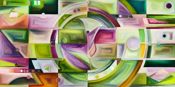 Abstracte Achtergrond Die Zijn Samengesteld Uit Gekleurde Vorm Fragmenten Onderwerp — Stockfoto