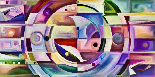 Contexto Abstrato Composto Por Fragmentos Forma Colorida Sobre Tema Arte — Fotografia de Stock