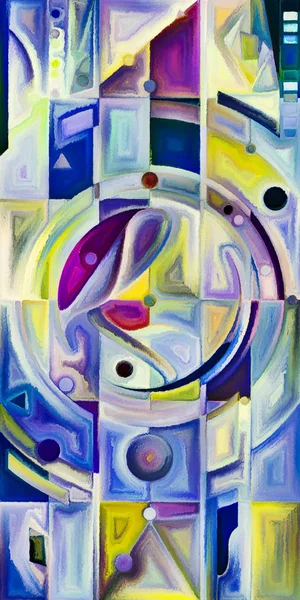 Arka plan renkli şekil parçaları modern sanatın konuda oluşur