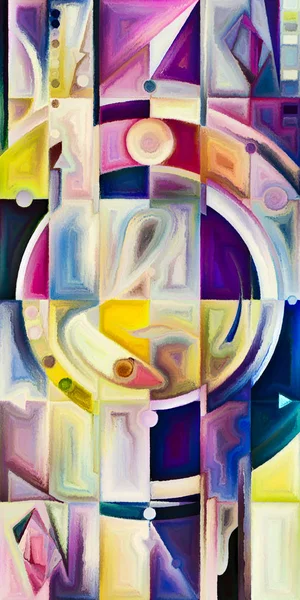 Arka plan renkli şekil parçaları modern sanatın konuda oluşur