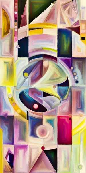 Arka plan renkli şekil parçaları modern sanatın konuda oluşur