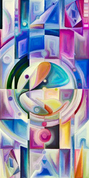 Arka plan renkli şekil parçaları modern sanatın konuda oluşur