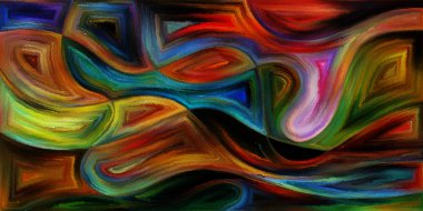 Modern sanatın konuda dalgalı formlarının arka plan