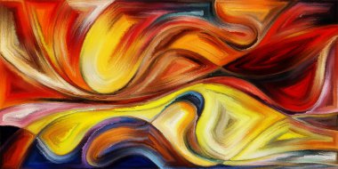 Modern sanatın konuda dalgalı formlarının arka plan