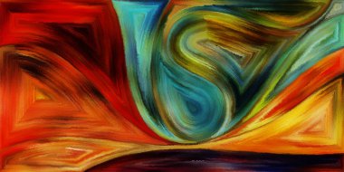 Modern sanatın konuda dalgalı formlarının arka plan