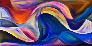 Arka plan modern sanatın konuda eğri şekiller oluşur