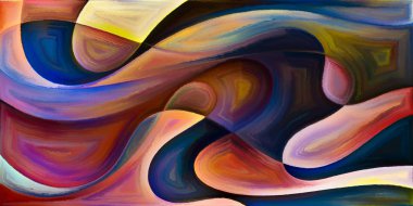 Arka plan şekilleri ve eğrileri modern sanatın konuda oluşur