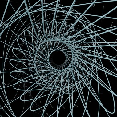 Girdap Meydanı'nda. merkezi etrafında dönen satırları dönen 3d render