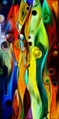 Çağdaş sanat konularındaki çember ve eğrilerin soyut arkaplanı