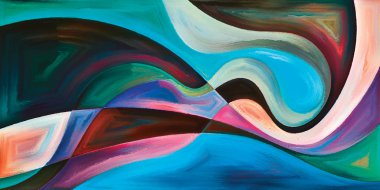 Arka plan modern sanatın konuda eğri şekiller oluşur