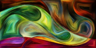 Modern sanatın konuda dalgalı formlarının arka plan