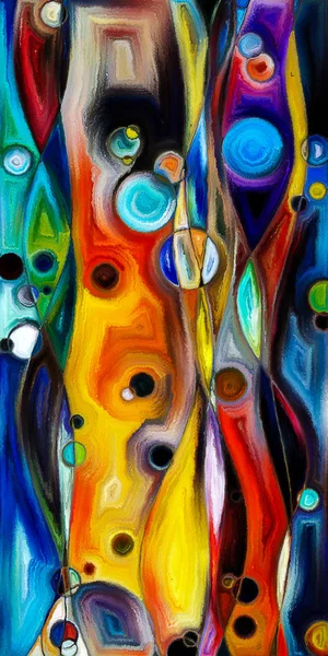 Çağdaş sanat konularındaki çember ve eğrilerin soyut arkaplanı