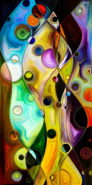 Çağdaş sanat konularındaki çember ve eğrilerin soyut arkaplanı