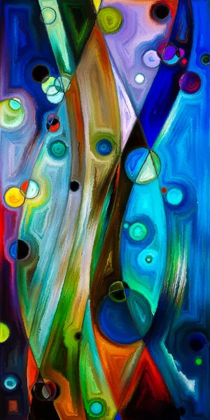 Çağdaş sanat konularındaki çember ve eğrilerin soyut arkaplanı