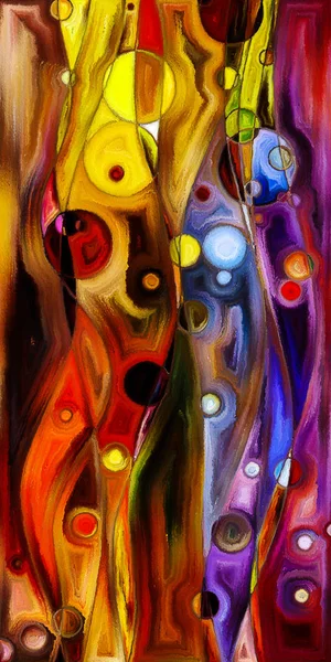 Çağdaş sanat konularındaki çember ve eğrilerin soyut arkaplanı