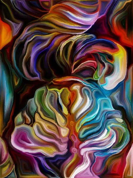 Painting Colorful Organic Forms Subject Abstract Art Nature — Stock Photo, Image