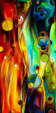 Çağdaş sanat konularındaki çember ve eğrilerin soyut arkaplanı