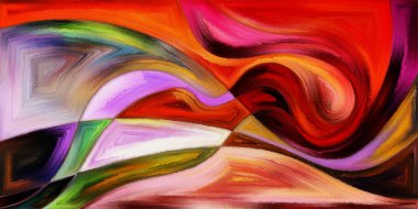 Modern sanatın konuda dalgalı formlarının arka plan